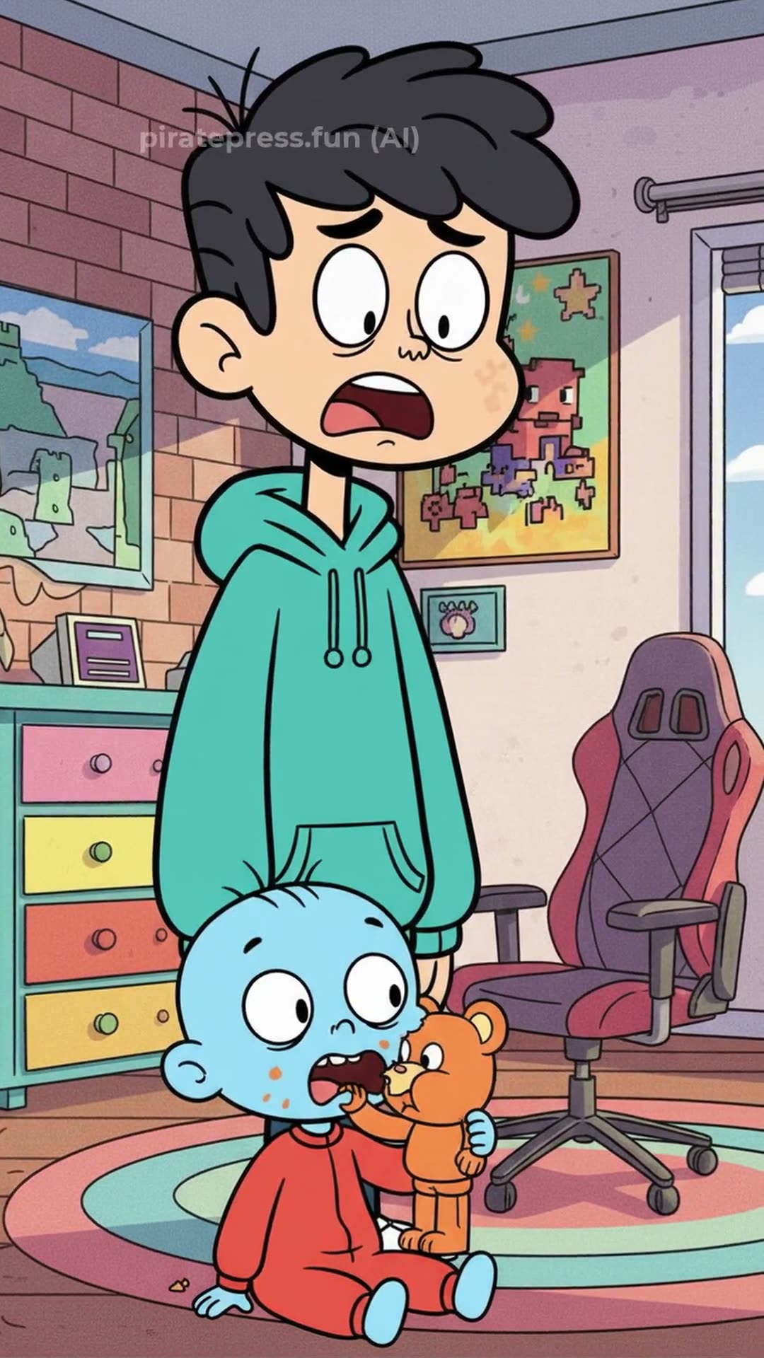Gumball and the teddy bear